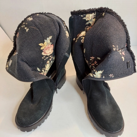 Rampage Iceberg Black Leather Suede Boots - Picture 5 of 16